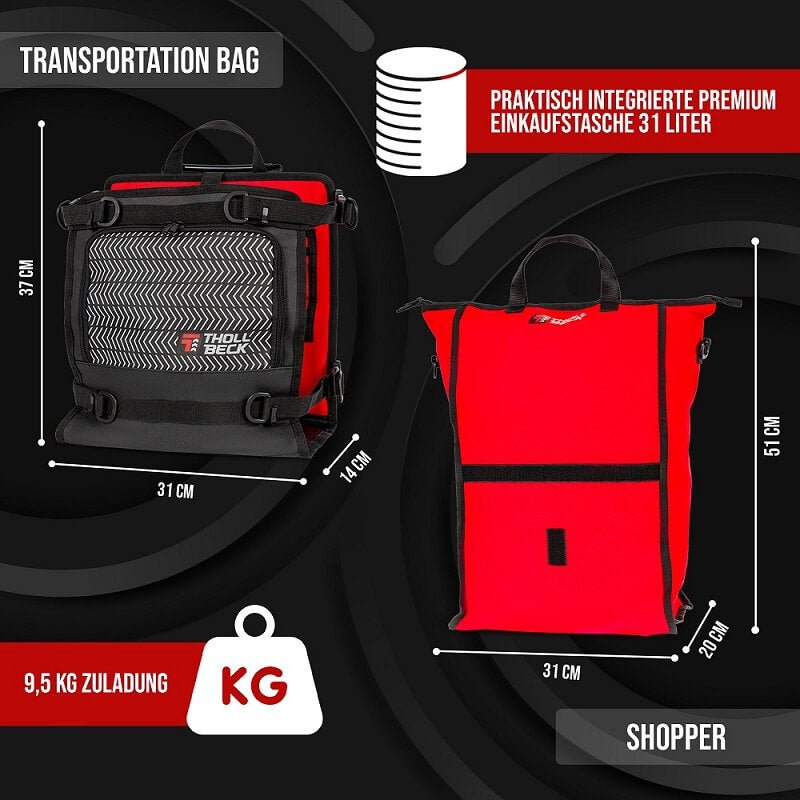 Nachhaltige 2 in 1 Fahrradtasche für Gepäckträger BIG X - THOLLBECK - Thollbeck
